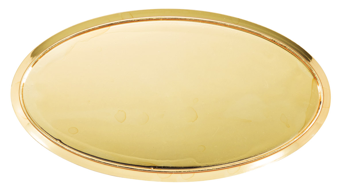 BADGE FRAME GOLD OVAL 100 STD PACK 1000 MASTER