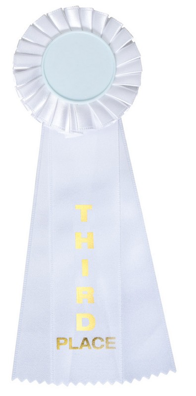 ROSETTE 3RD WHITE 2" HOL 50 STD PACK