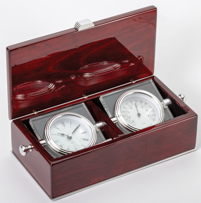 CLOCK/THERMOMETER IN B 2 STD PACK