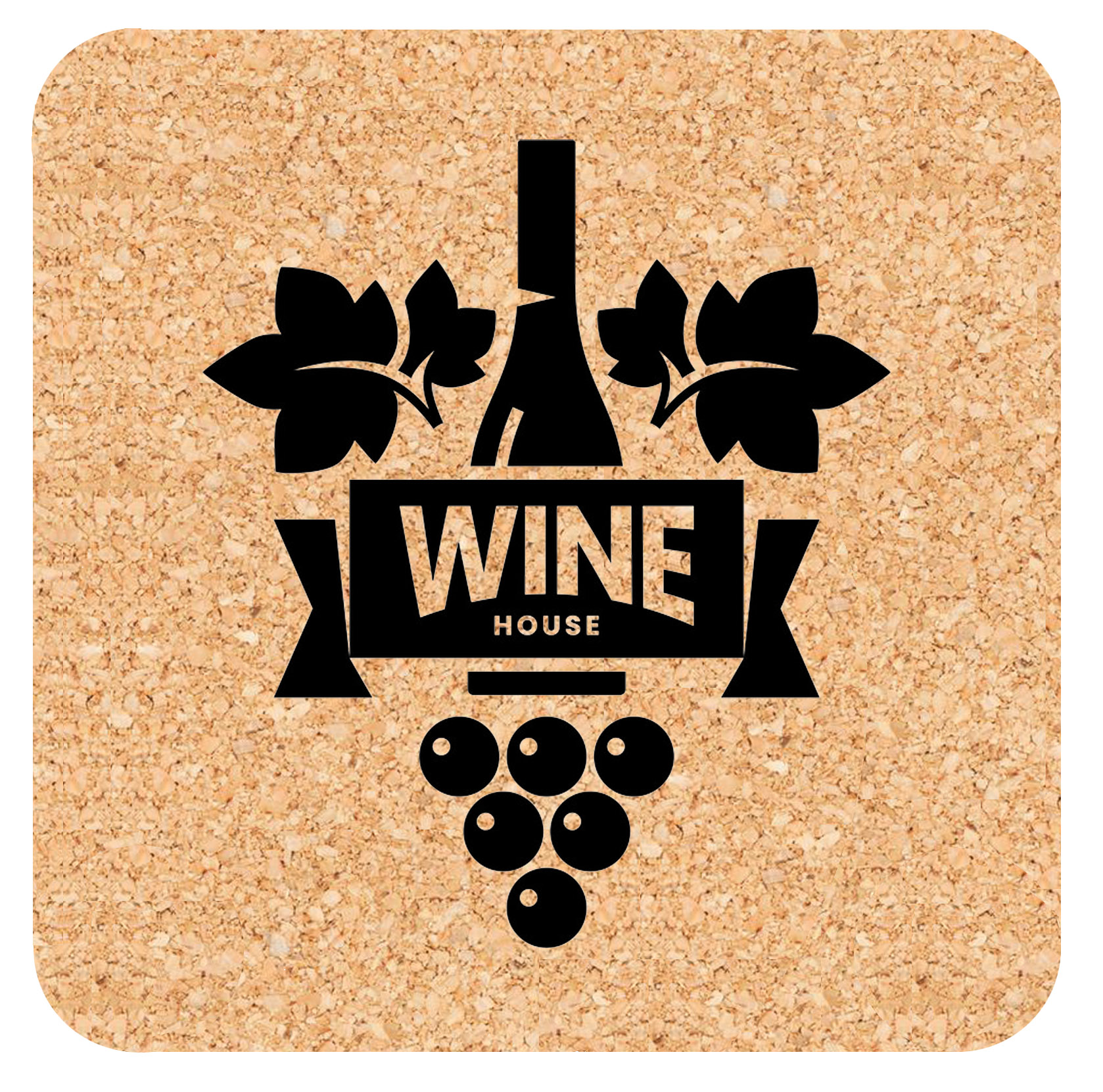 4X4 SQUARE CORK COASTER 6 STD PACK 144 MASTER