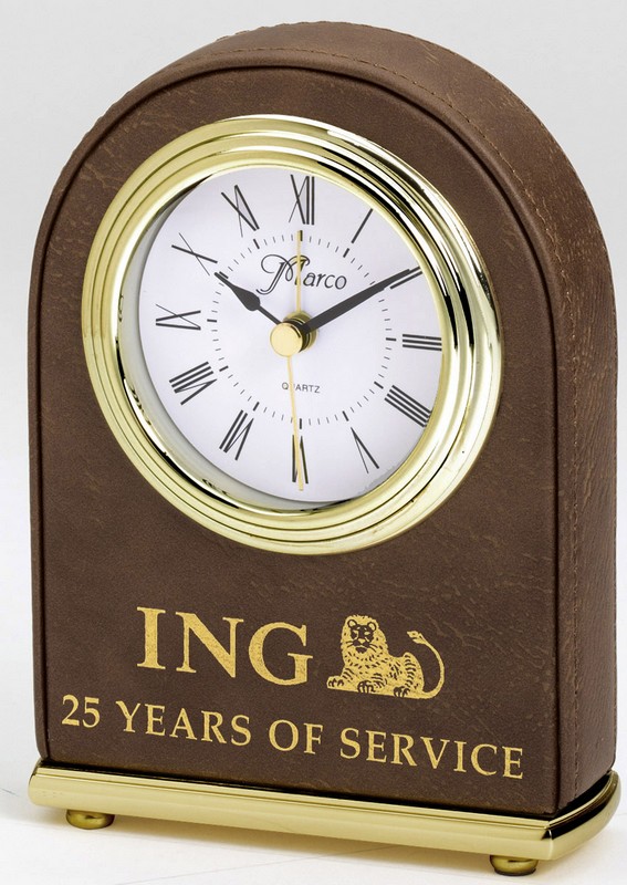 DOME CLOCK BROWN/GOLD 12 STD PACK