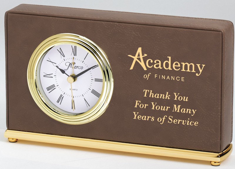 CLOCK BROWN/GOLD 12 STD PACK