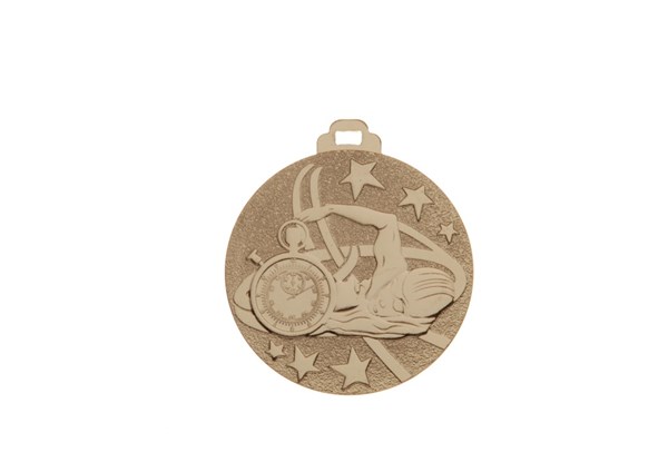 SWIM 2" IRON MEDAL 10 STD PACK