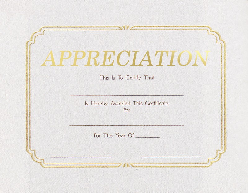 APPRECIATION CERTIFICA 100 STD PACK