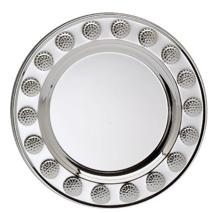 RND SILVER GOLF PLATE 8" 50 STD PACK