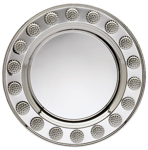 RND SILVER GOLF PLAT 10" 25 STD PACK