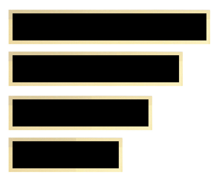 BRASS BLACK 3-3/4x1-1/8 12 STD PACK