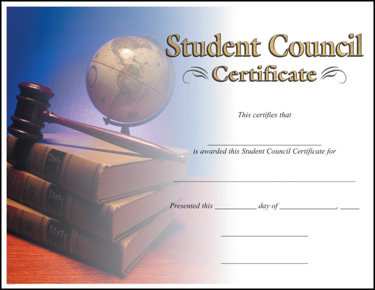 STUDENT COUNCIL CERTIFIC 100 STD PACK