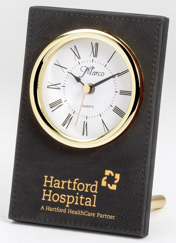 CLOCK W/POST BLK/GOLD 12 STD PACK