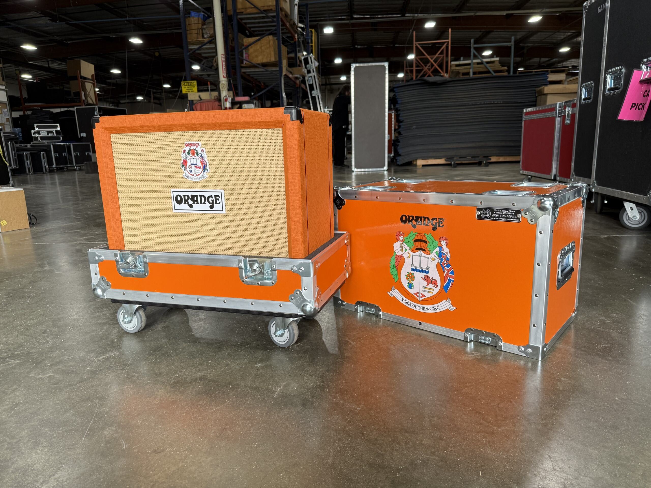 Orange Rocker 32 orange 2x10" case with full-color logo - Limited Quantity - Bone Yard Blowout Sale