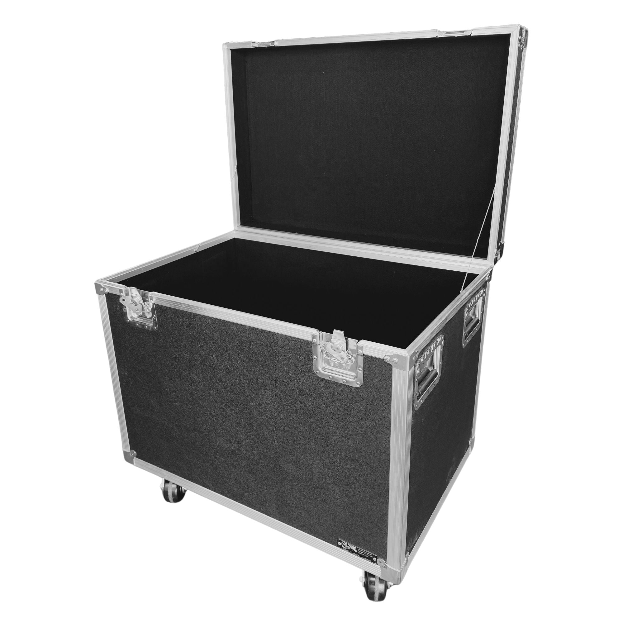 ATA 300 Heavy-Duty Accessory Trunk Case, 36x24x28" Carpeted Interior, 600lb Casters, Stackable Black