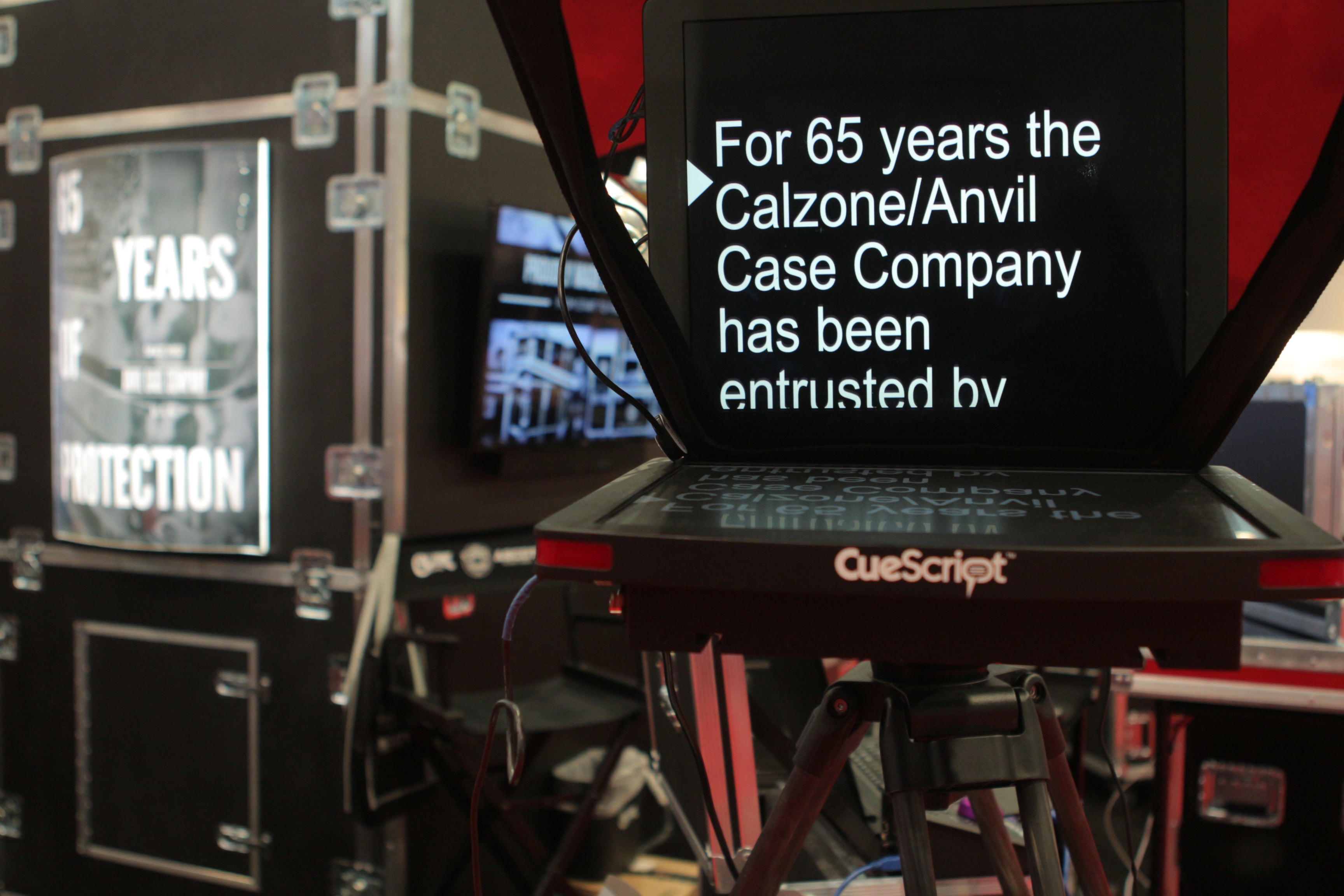 Broadcasting Teleprompter shot