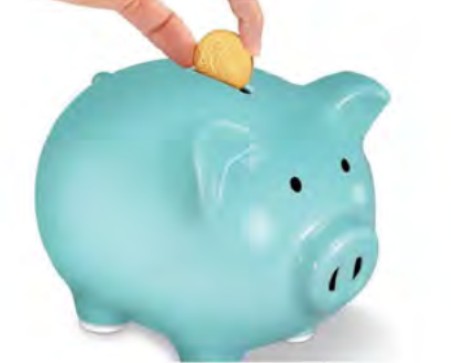 Blue XL Piggy Ceramic Bank